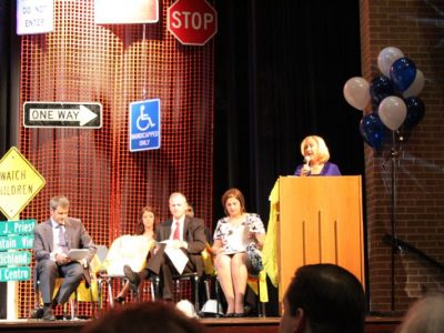 Debbee Reynolds with AP Strategies pumped the students up with information on the success of APS