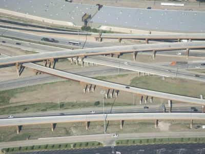 July 2014: I-35E at the Loop 12 split (Looking West)