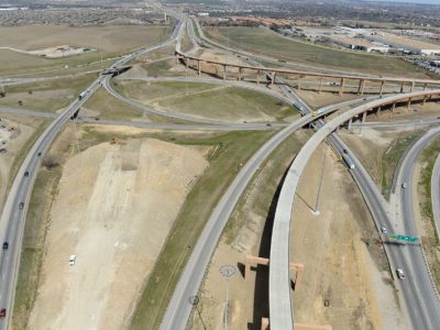March 2014: 35W IH 820 interchange facing northbound