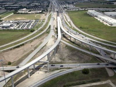 July 2013: IH 35W/IH 820 interchange, facing east