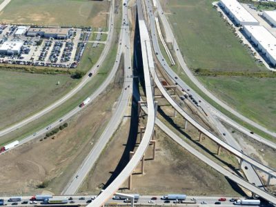 October 2013: 35W IH 820 interchange facing east