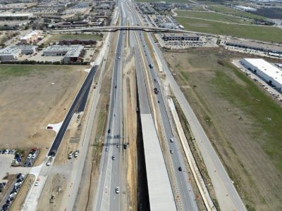 March 2014: 35W IH 820 interchange facing eastbound