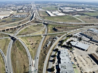December 2013: 35W IH 820 interchange facing east