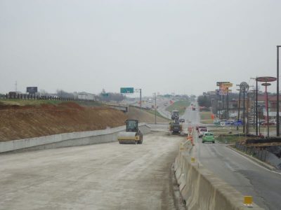 February 2014: Eastbound frontage road at Industrial Blvd.