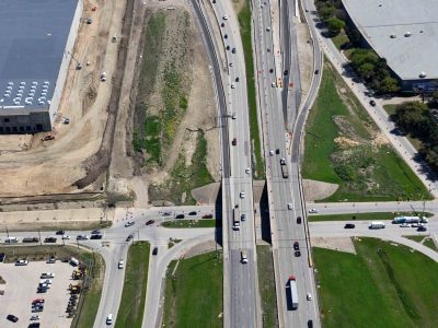 820 west of I-35W looking east