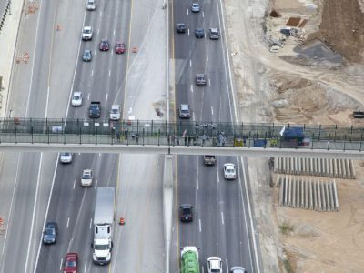 July 2013: SH 121/183 at the pedestrian bridge
