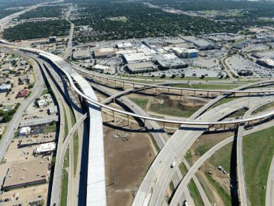 October 2013: IH 820 SH 121/183 interchange facing southeast