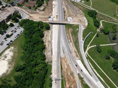April 2016: US 287 at Chambers St exit looking W