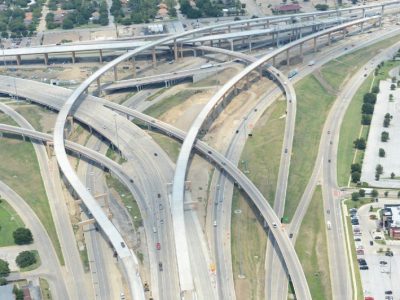 August 2013: IH 820/SH121/SH183 interchange facing north