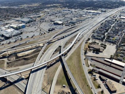 January 2014: IH 820 SH 121/183 interchange facing southeast