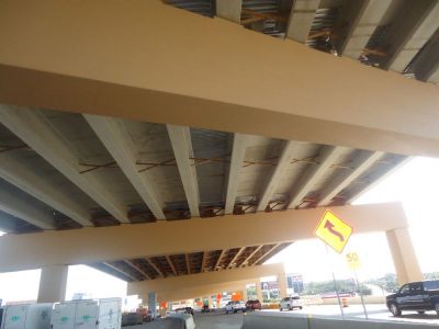 August 2013: Under the direct connect SH 121/183/ IH 820 Interchange