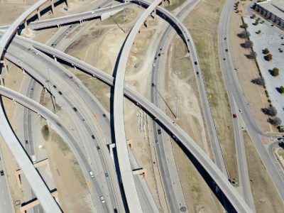 January 2014: IH 820 SH 121/183 interchange facing north