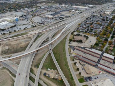 November 2013: IH 820 SH 121/183 interchange facing southeast