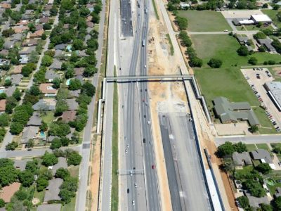 April 2013: SH 121/183 at the pedestrian bridge
