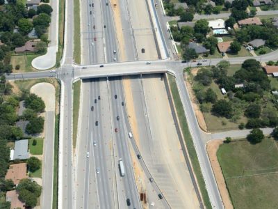 August 2013: SH 121/183 at Hurstview Drive