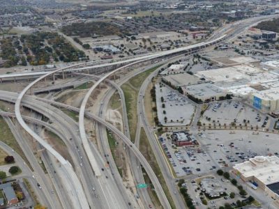 November 2013: IH 820 SH 121/183 interchange facing northeast