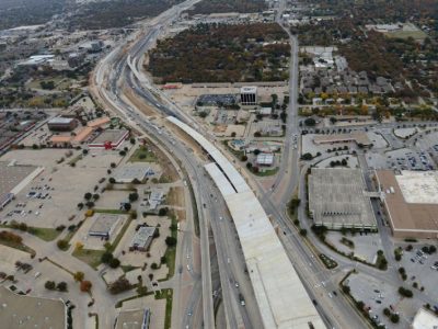 November 2013: IH 820 SH 121/183 interchange facing east