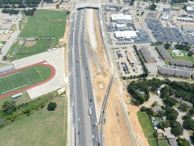 August 2013: SH 121/183 between Norwood Drive and Brown Trail