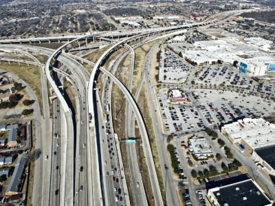 December 2013: IH 820 SH 121/183 interchange facing north