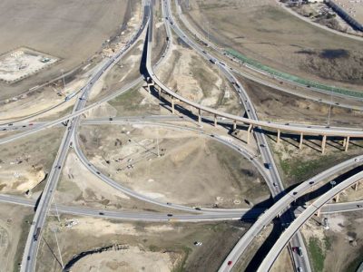 January 2015: 35W/I-820 interchange looking NB