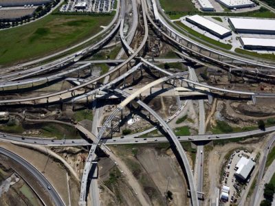 I-35/I-W820 interchange looking east
