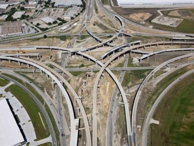 I-35W/I-820 interchange looking west