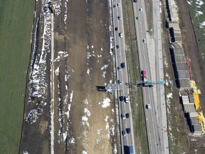 February 2015: 35W looking northbound south of Meacham Blvd