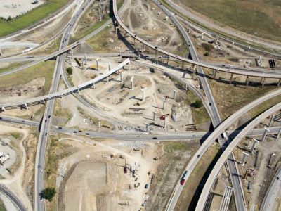 August: I-35W I-820 interchange looking north