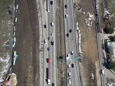 February 2015: 35W looking northbound south of Meacham Blvd