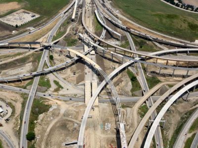 35W and 820 interchange looking northbound