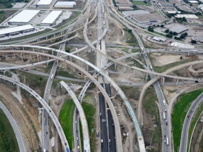 35W-820 interchange looking southbound