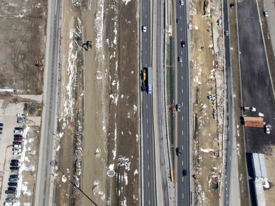 February 2015: 35W looking northbound of Meacham Blvd