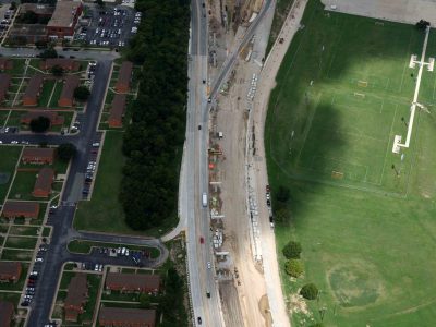 287 at the ramp to northbound I-35W looking northwest