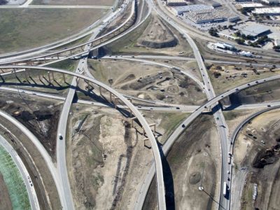 January 2015: 35W/820 interchange looking SB