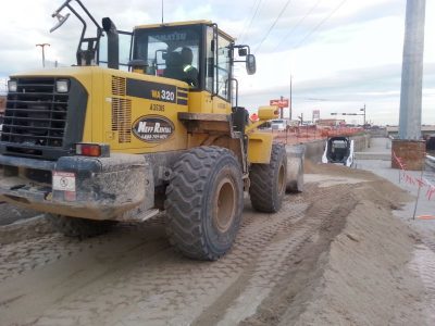 November 2013: Westbound frontage road at Rufe Snow Drive