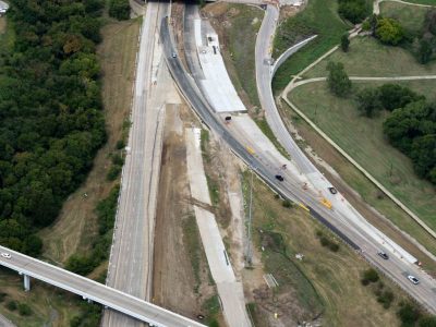 287 at the Chambers St. off-ramp looking eastbound