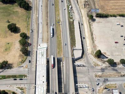 August: 35W at Meacham Blvd. looking south