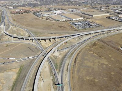 December 2012: IH 35W/IH 820 interchange facing northeast