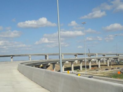 February 2013: New pavement at IH 35W/IH 820 interchange