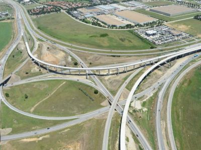 June 2013: IH 353W/IH 820 interchange facing northeast