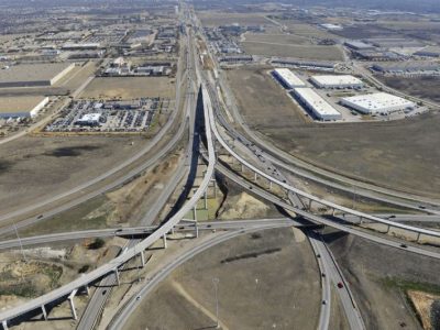 January 2013: IH 35W/IH 820 interchange facing east