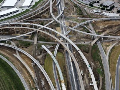 35W-820 interchange looking southbound