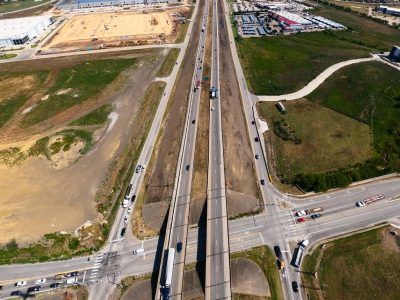 I-35W at Golden Triangle Blvd. looking north