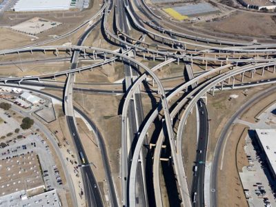35W/ I-820 Interchange looking northbound