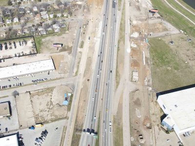 January 2016: 35W just south of the Trinity River looking north