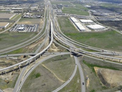 March 2013: IH 35W/IH 820 interchange facing east
