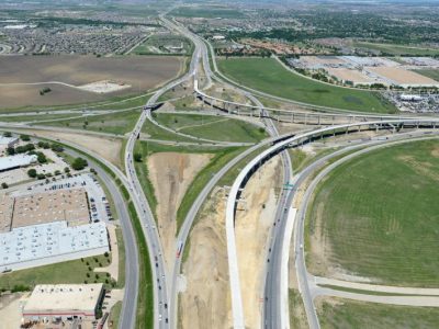 April 2013: IH 35W/IH 820 interchange facing north