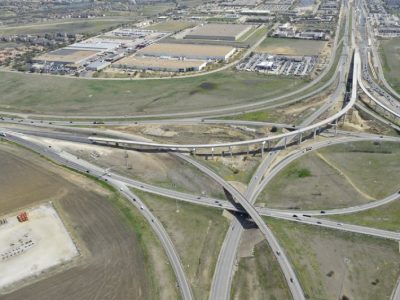 March 2013: IH 35W/IH 820 interchange facing northeast