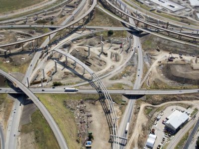 August: I-35W I-820 interchange looking east