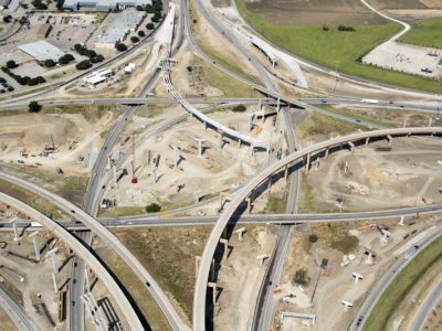 August: I-35W I-820 interchange looking west